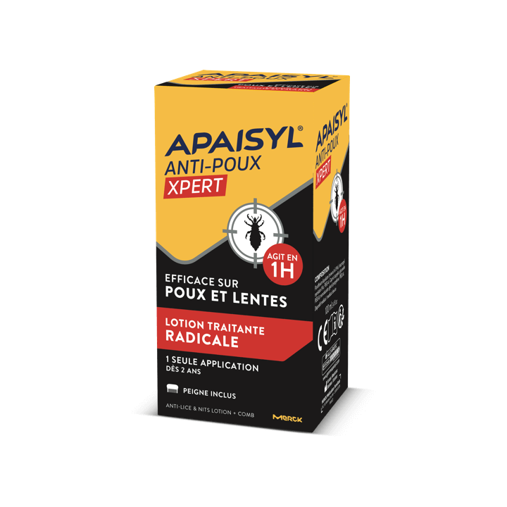 APAISYL ANTI POUX XPERT LOTION TRAITANTE RADICALE DES 2 ANS + PEIGNE INCLUS 
