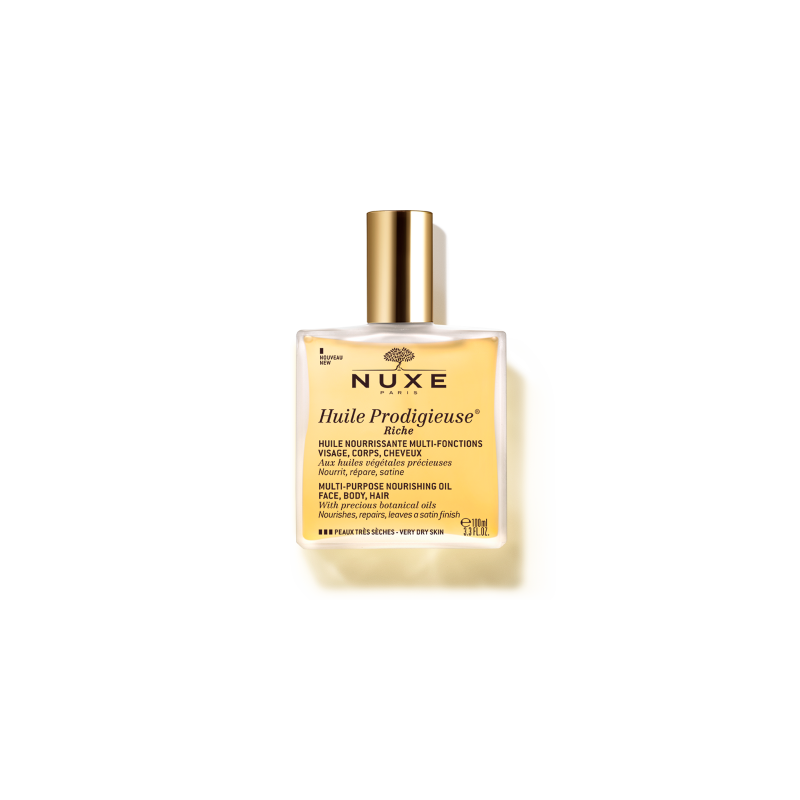 Nuxe Huile prodigieuse Riche Visage, corps et cheveux. Flacon 100ML Mon pharmacien conseil