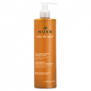 Nuxe Rêve de Miel Gel lavant surgras visage et corps Rêve de miel. Flacon pompe 400ML