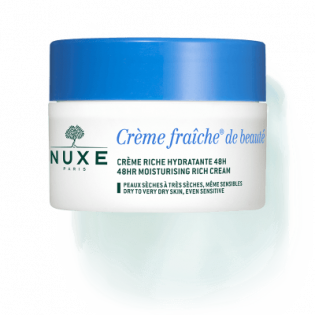 Nuxe Crème Fraîche de Beauté Enrichie - 24h Moisturizing and Soothing Rich Cream Dry, Very Dry and Sensitive Skin Jar of 50ML