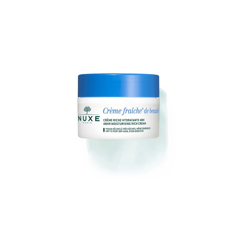 Nuxe Crème Fraîche de Beauté Enrichie - Crème Riche Hydratante et Apaisante 24h Peau sèche, très sèche et Sensible. Pot de 50ML Nuxe Crème Fraîche de Beauté Enrichie - Crème Riche Hydratante et Apaisante 24h Peau sèche, très sèche et Sensible. Pot de 50ML