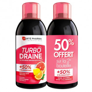 FORTE PHARMA TURBO DRAIN LOT OF 2 X 500ML CITRUS FLAVOUR