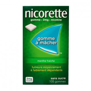Nicorette Gum 2mg Mint taste without sugar by 105