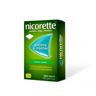 NICORETTE 4MG CLASSIQUE SANS SUCRE 105 GOMMES 