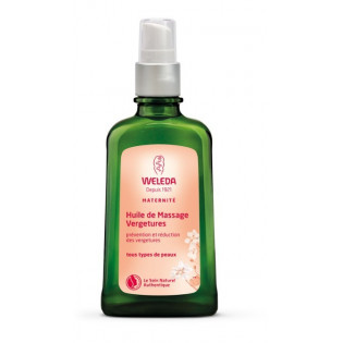 WELEDA MATERNITE DUO Huile de Massage Vergetures. 2 Flacons pompe 100ml