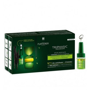 René Furterer Triphasic VHT Anti-hair loss regeneration serum. Box of 8 x 5.5 ml bottles