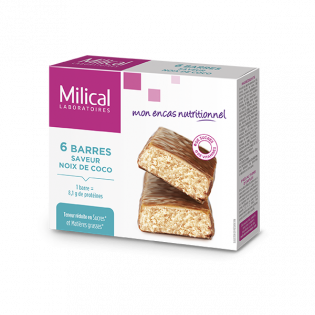 Milical 6 barres minceur saveur noix de coco