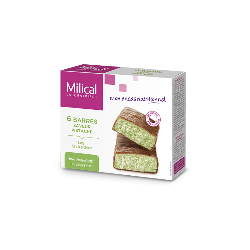 Milical 6 slimming bars pistachio flavor