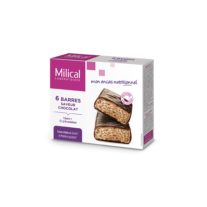 Milical 6 barres minceur saveur chocolat Milical 6 barres minceur saveur chocolat