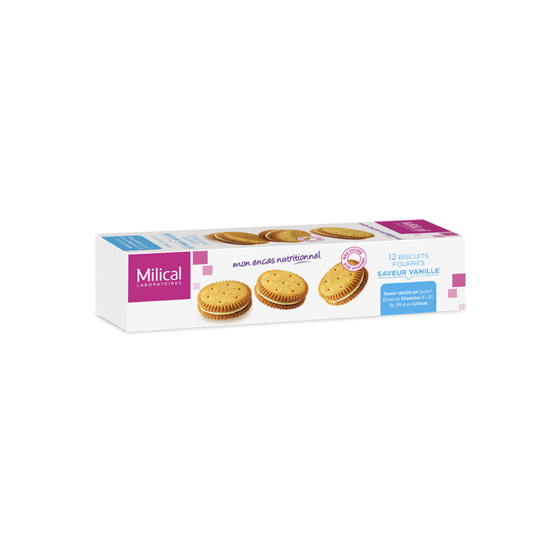 MILICAL 12 BISCUITS FOURRES SAVEUR CHOCOLAT MILICAL 12 BISCUITS FOURRES SAVEUR CHOCOLAT