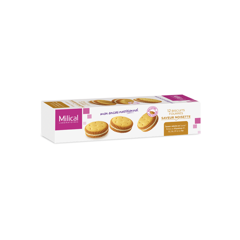 MILICAL 12 BISCUITS FOURRES SAVEUR CHOCOLAT MILICAL 12 BISCUITS FOURRES SAVEUR CHOCOLAT