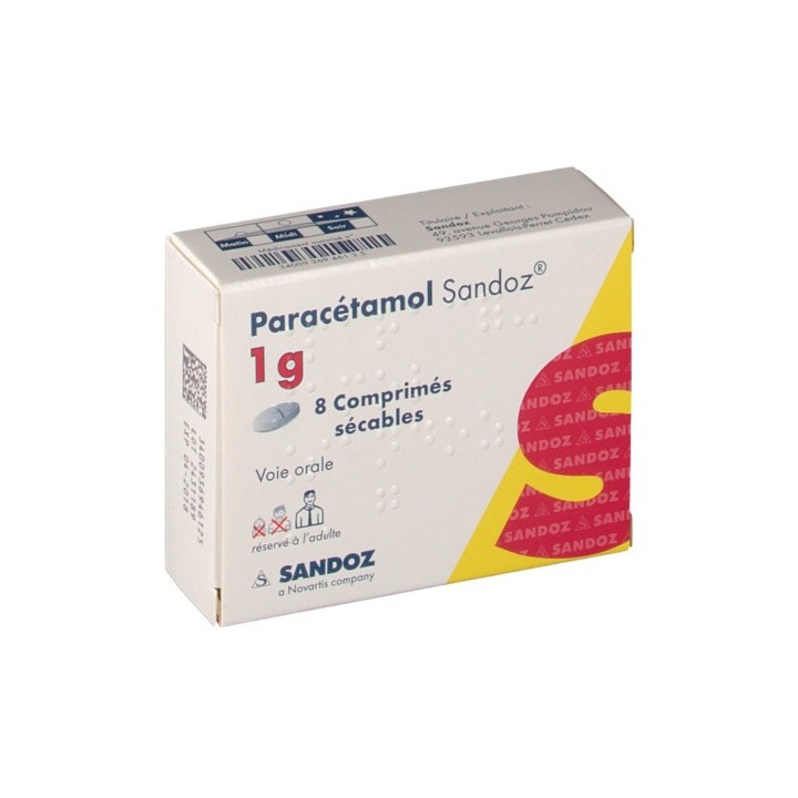PARACETAMOL 1G 8 DRY TABLETS SANDOZ