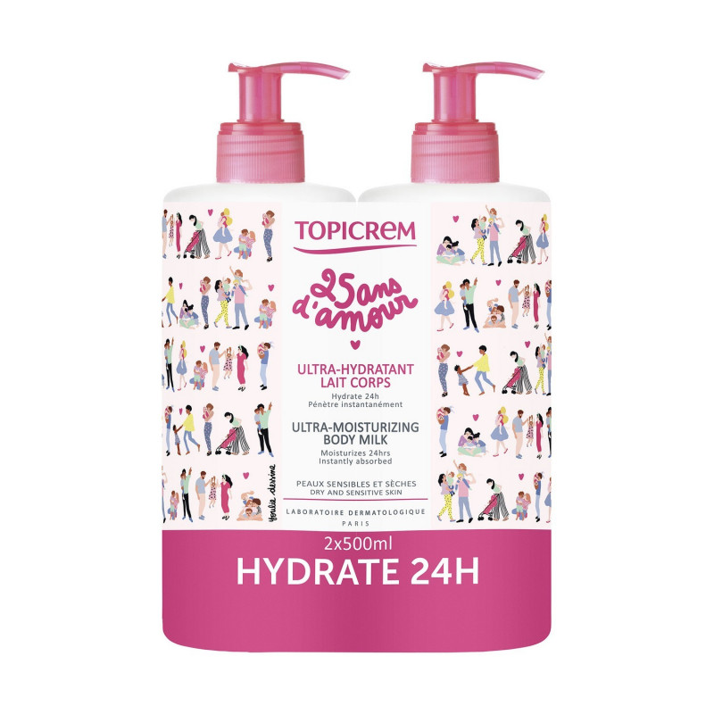 Topicrem Ultra Hydratant Corps. Lot Flacon pompe 500ml + recharge 500ML Topicrem Ultra Hydratant Corps. Lot Flacon pompe 500ml + recharge 500ML