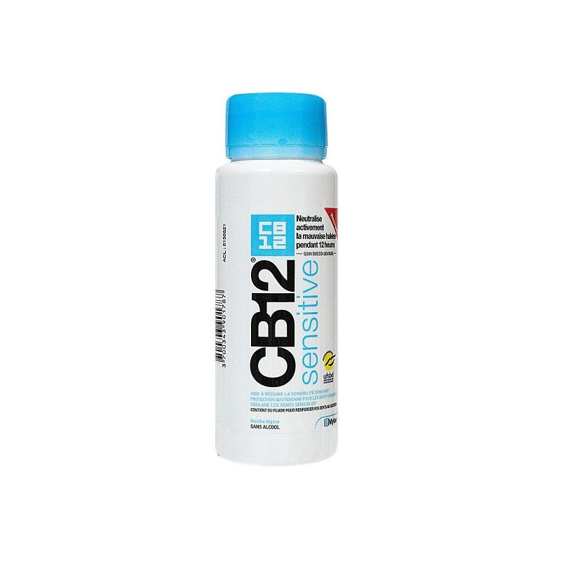 CB12 SENSITIVE MOUTHWASH WITHOUT ALCOHOL LIGHT MINT 250 ML