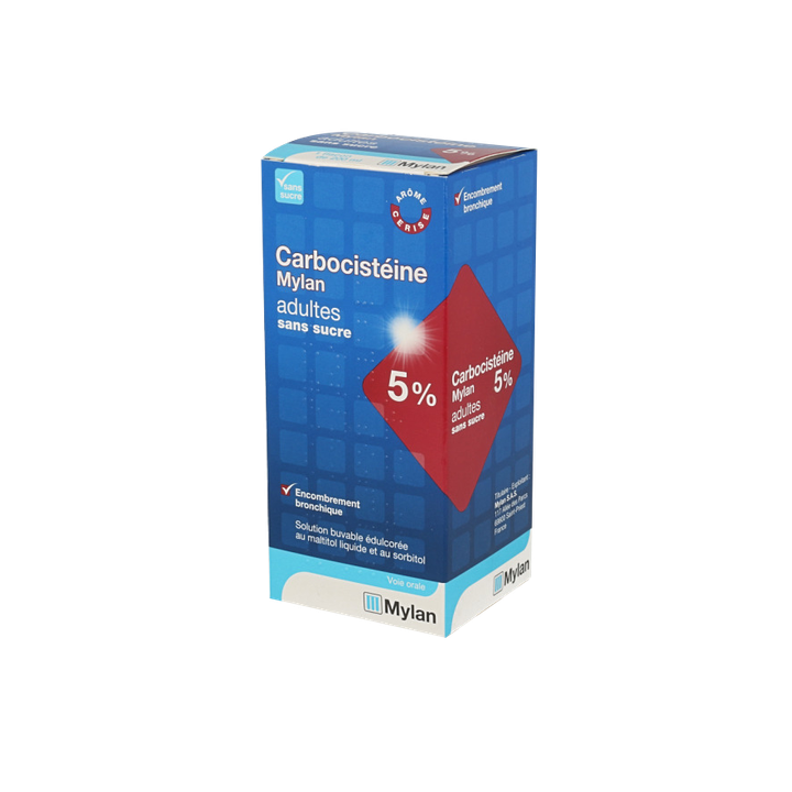 CARBOCISTEINE 5% ADULTES SANS SUCRE MYLAN 200ML