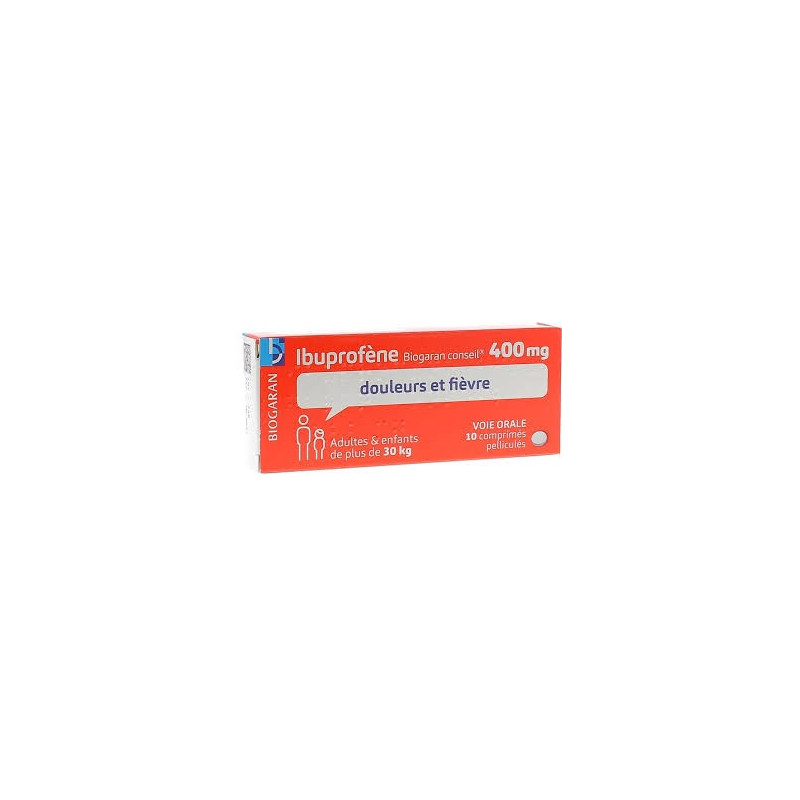 Ibuprofène Biogaran 400mg 10 comprimés pelliculés