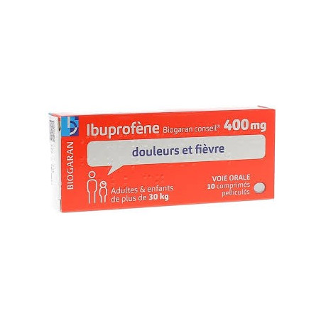 Ibuprofène Biogaran 400mg 10 comprimés pelliculés