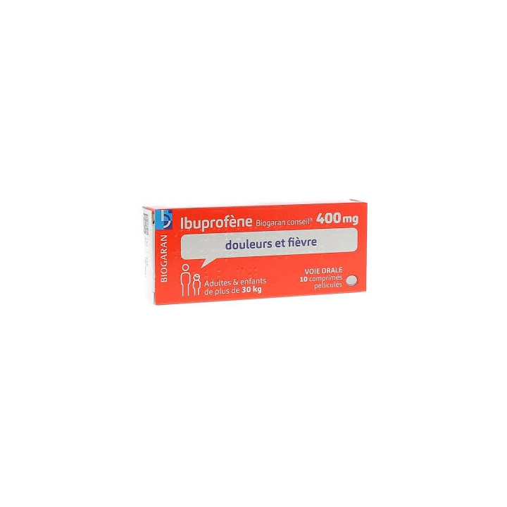 Ibuprofen Biogaran 400mg 10 film-coated tablets
