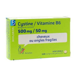 Cystine B6 Biogaran 120 comprimés pelliculés
