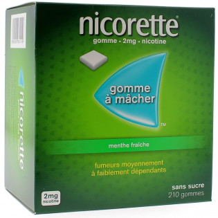 Nicorette Gum 2mg Mint taste without sugar by 210