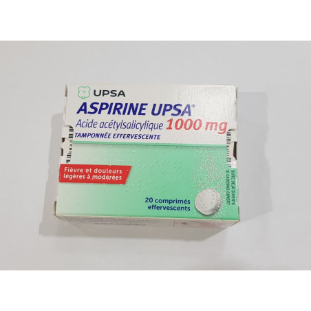 Aspirine Upsa 1000mg - 20 comprimés effervescents