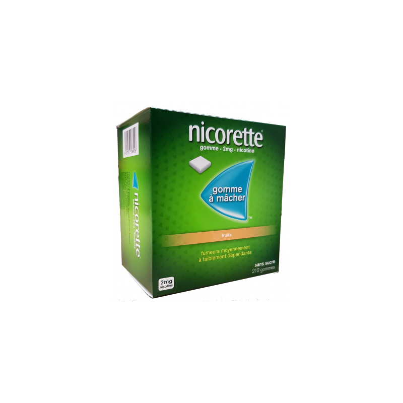 NICORETTE 2MG SUGAR-FREE FRUITS 210 GUMS 