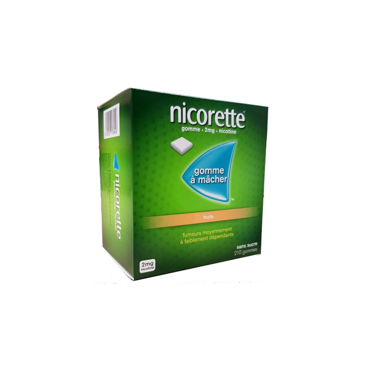 NICORETTE 2MG SUGAR-FREE FRUITS 210 GUMS 