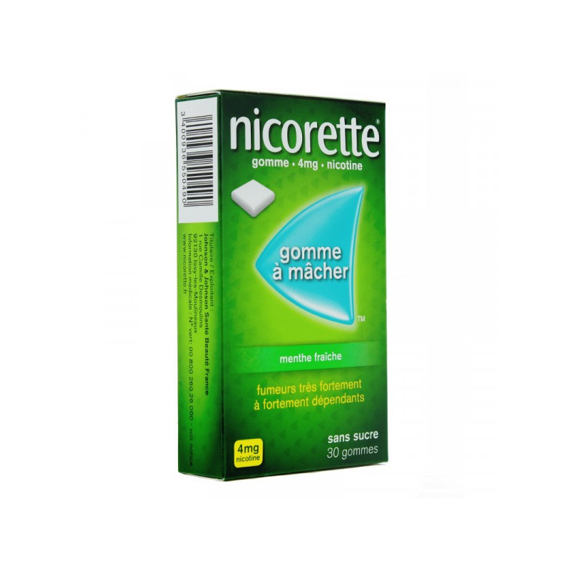 NICORETTE 4MG FRESH MINT SUGAR FREE 30 GUMS 