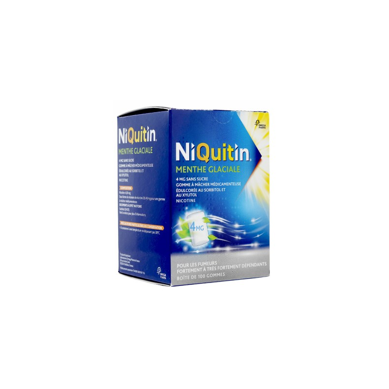 NIQUITIN MENTHE FRAICHE 4MG SUGAR-FREE, 24 chewing gums