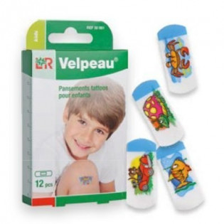 VELPEAU PANSEMENTS TATTOOS ENFANTS 12 PIECES