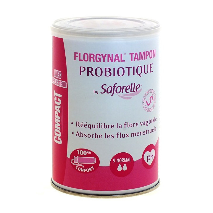 SAFORELLE FLORGYNAL TAMPON PROBIOTIQUE NORMAL X9
