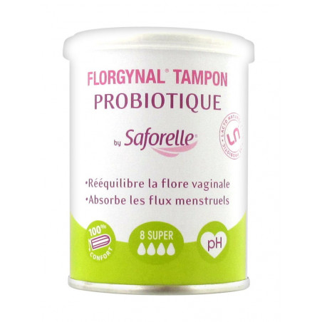 SAFORELLE FLORGYNAL TAMPON PROBIOTIQUE SUPER X8