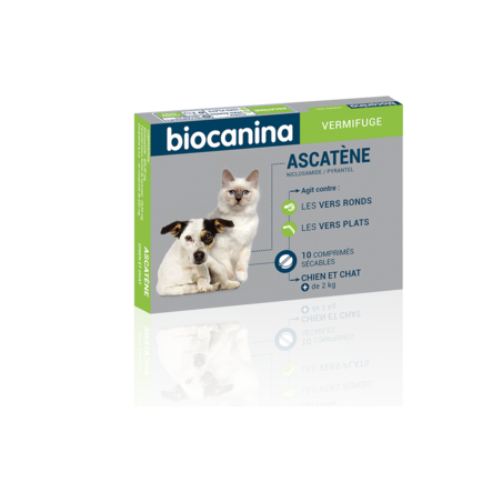 Ascatene deworming dogs and cats box of 10 cps