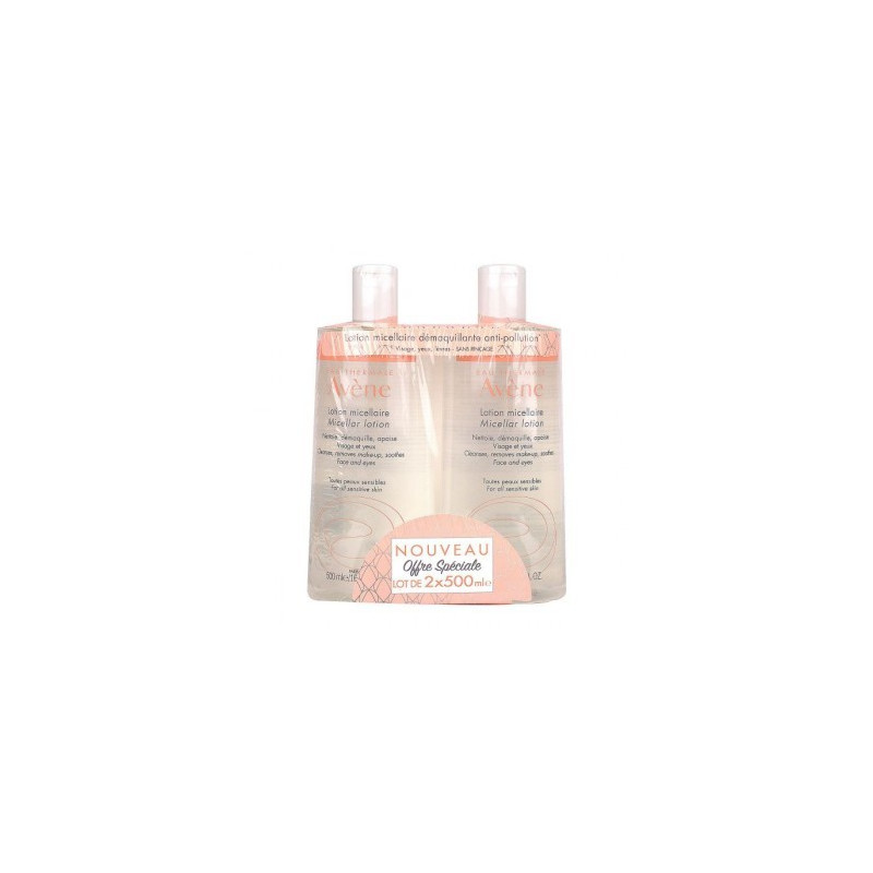 Avène Lotion Micellaire nettoyante et démaquillante lot de 2 x 400ml Avène Lotion Micellaire nettoyante et démaquillante lot de 2 x 400ml