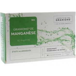 GRANIONS DE MANGANESE 30 AMPOULES BUVABLES de 20ml