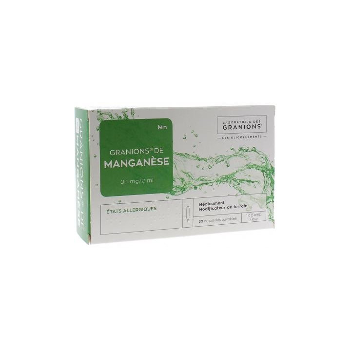 GRANIONS OF MANGANESE 30 BUMPER BOTTLES of 20ml