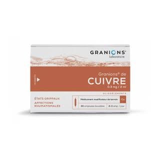 GRANIONS DE MANGANESE 30 AMPOULES BUVABLES de 20ml
