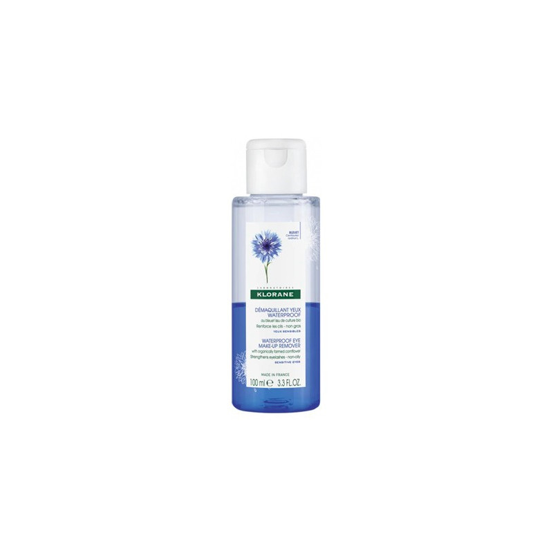 Klorane Eye Make-up Remover with organic cornflower. 200ml bottle