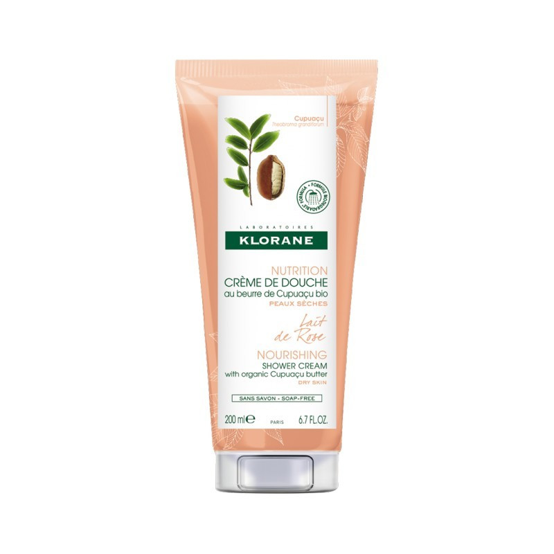 Klorane Crème de douche Lait de Rose. Tube 200ml Klorane Crème de douche Lait de Rose. Tube 200ml