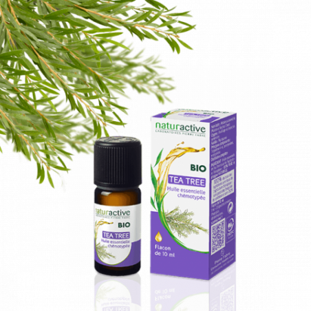 NATURACTIVE ORGANIC ESSENTIAL OIL TEA TREE CHEMOTYPE BOTTLE 10ML