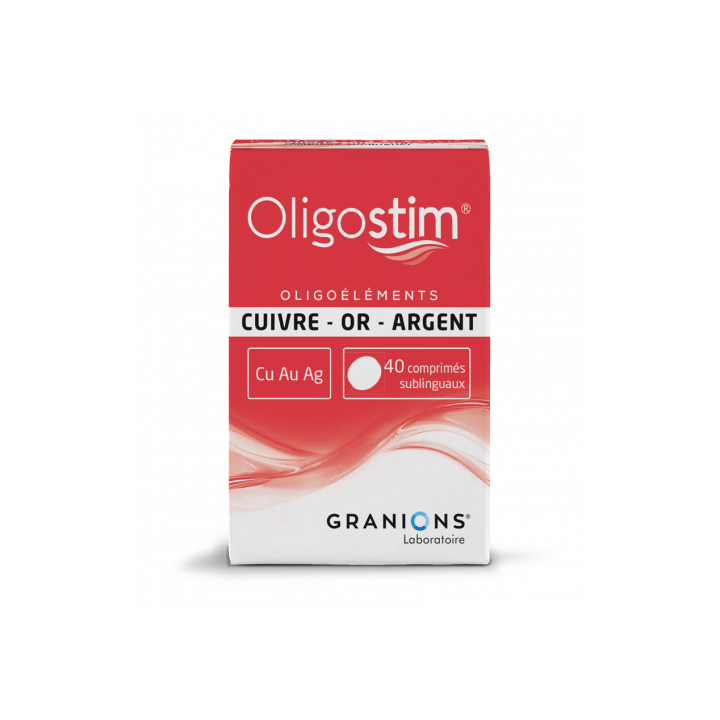 OLIGOSTIM CUIVE OR ARGENT GRANIONS 40 COMPRIMES