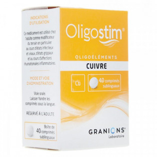 OLIGOSTIM CUIVE OR ARGENT GRANIONS 40 COMPRIMES