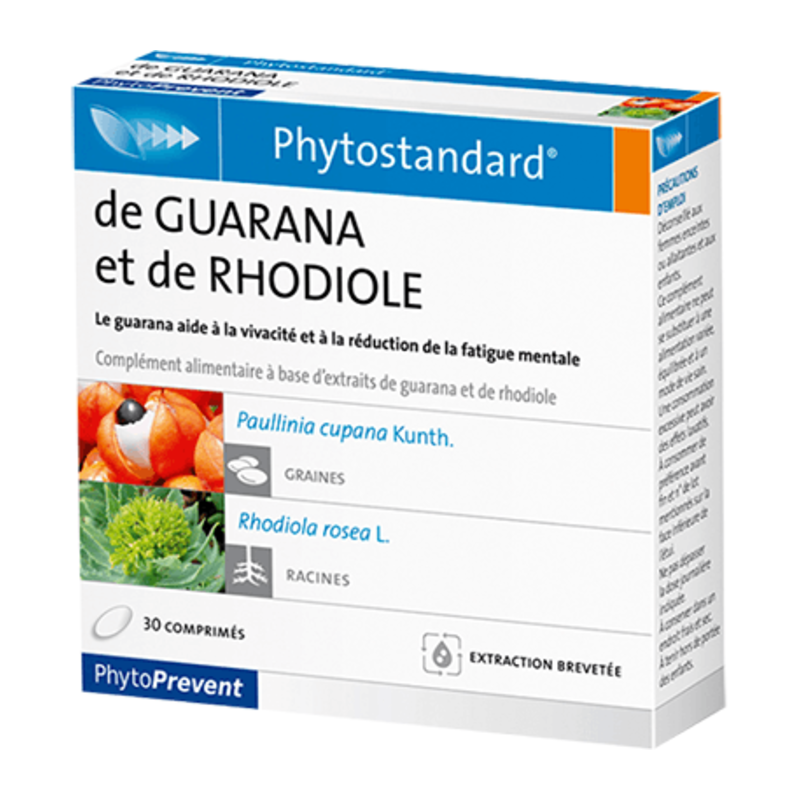 PHYTOSTANDARD DE GUARANA ET DE RHODIOLE 30 COMPRIMES