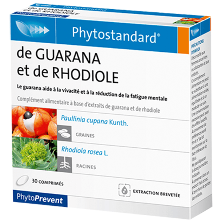 PHYTOSTANDARD DE GUARANA ET DE RHODIOLE 30 COMPRIMES