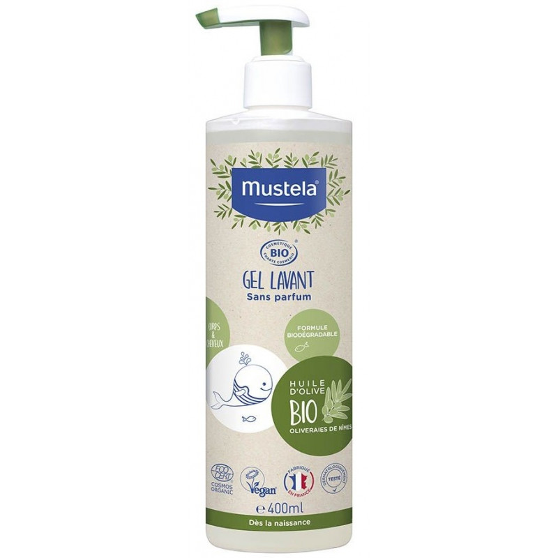 MUSTELA GEL LAVANT SANS PARFUM BIO 400ML