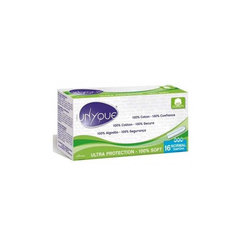 UNYQUE 16 TAMPONS MINI AVEC APPLICATEUR 100% COTON UNYQUE 16 TAMPONS MINI AVEC APPLICATEUR 100% COTON