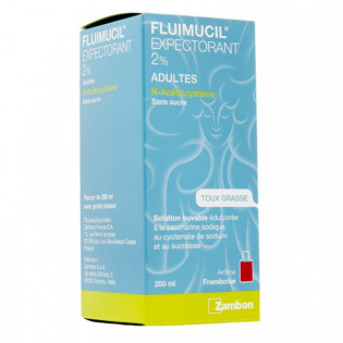 FLUIMUCIL EXPECTORANT 2% SUGAR FREE ADULT SYRUP 200ML