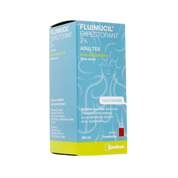 FLUIMUCIL EXPECTORANT 2% SUGAR FREE ADULT SYRUP 200ML