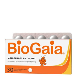 BIOGAIA 30 CHEWABLE TABLETS LEMON FLAVOUR 