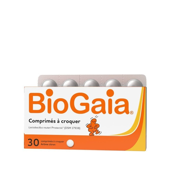 BIOGAIA 30 COMPRIMES A CROQUER AROME CITRON 